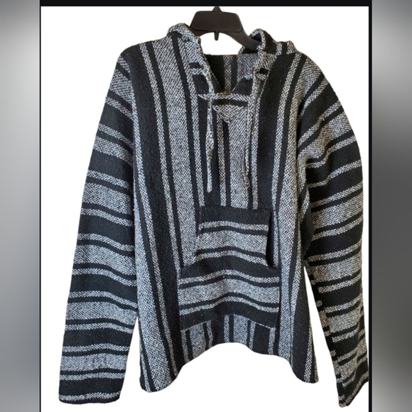 Black and Gray Striped Men's Shirt - Picture 4 of 4